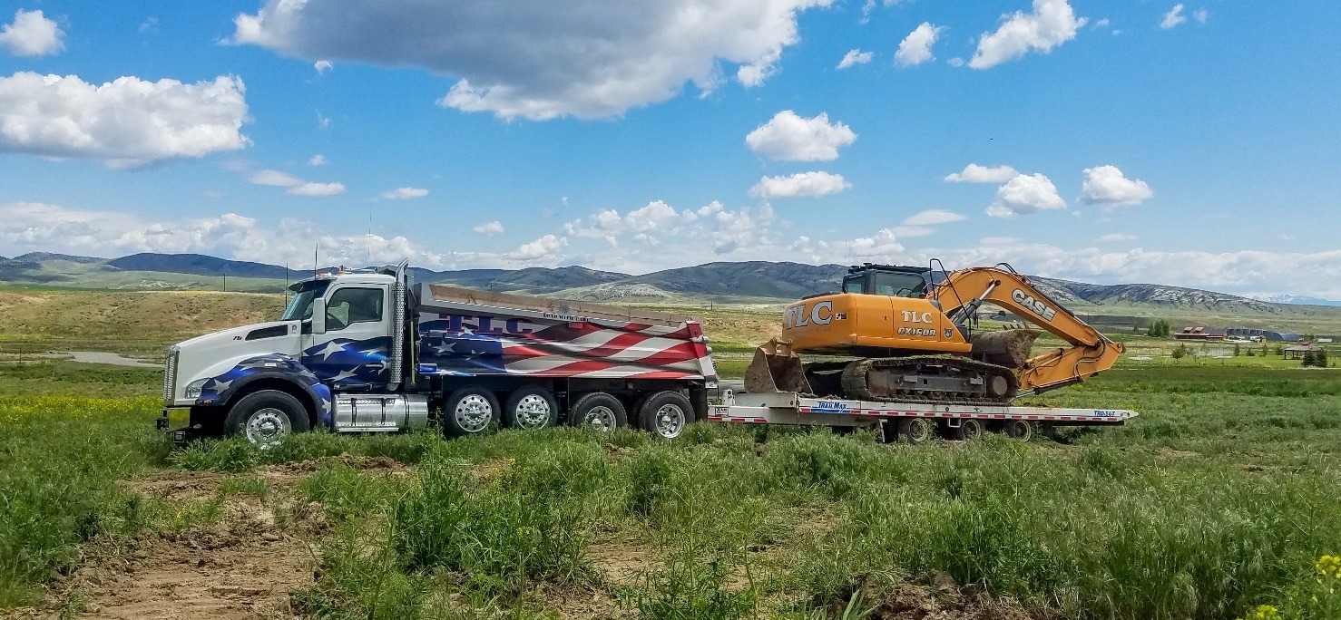 Truck and Excavator